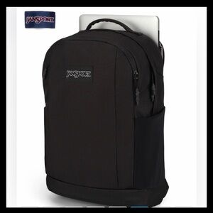JanSport Inbound Backpack NWT Black Laptop Sleeve 25L $80 Retail, travel school